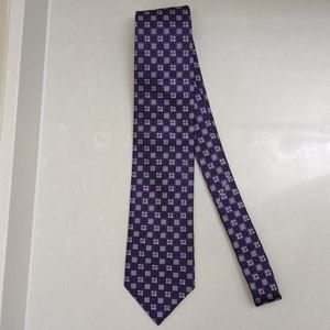 Canali Purple/Grey Check Tie